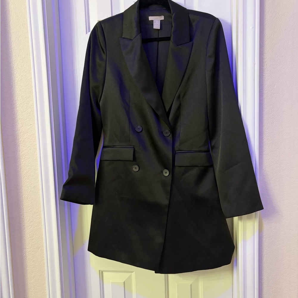 H&M Black Double-Breasted Blazer